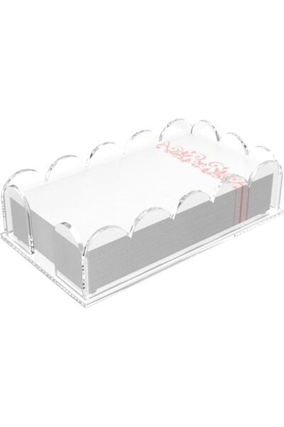 Slasa حامل مناديل أكريليك شفاف من - 8.6 × 4.9 × 2.3 بوصة (21.8 × 12.4 × 5.8 س...