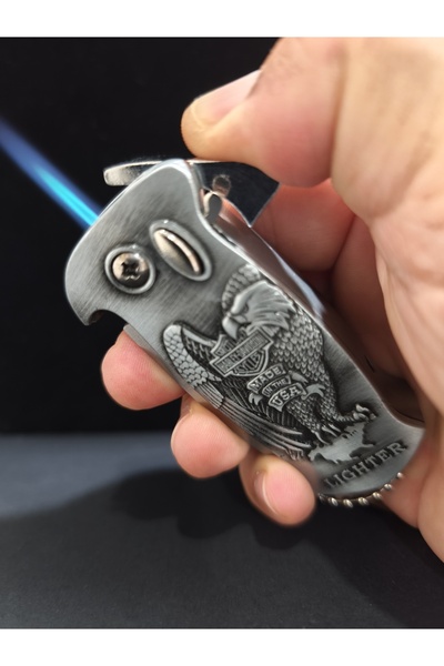 enyatakı Bıçaklı ızgaralı pürmüzlü kaliteli metal tarz çakmak