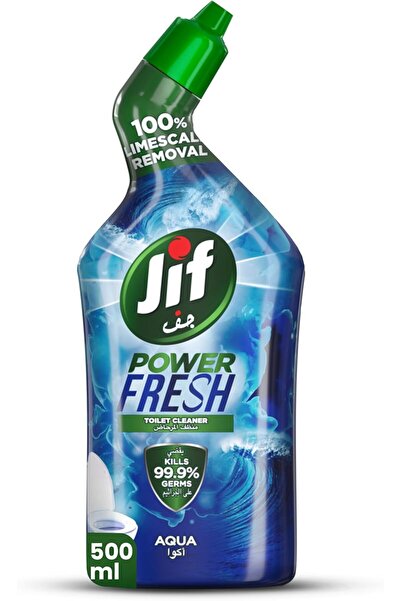 Jif Power Fresh Toilet Cleaner Liquid, Aqua, 100% Limescale Remover, Kills 99...