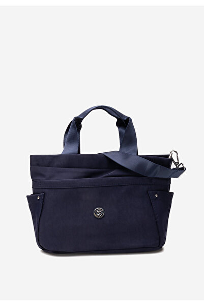 B T Shoes Tmavě modré rukojeť kabelky Caleya