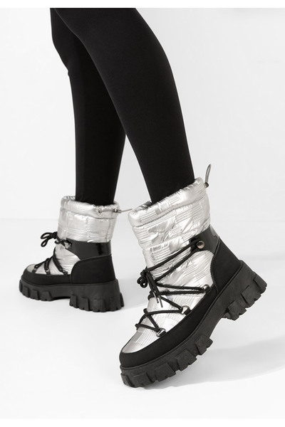 B T Shoes Apreschiuri dama argintii Lorinda