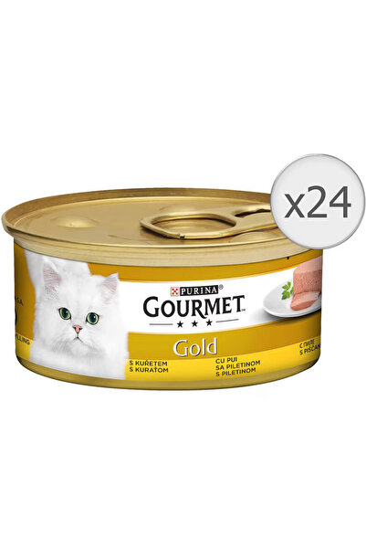 Gourmet Gold Wet Cat Food, Chicken Mousse, 24 x 85 g