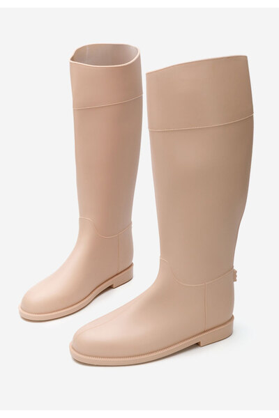 B T Shoes Béžové dámské holínky Angelena