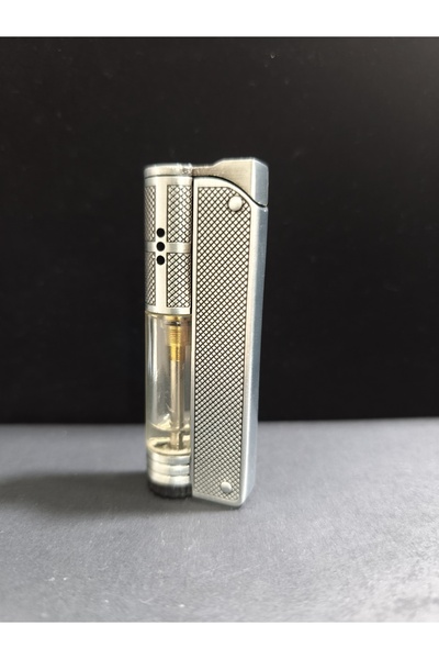 enyatakı Işıklı ızgaralı pürmüzlü uzun tasarım kaliteli metal tarz çakmak