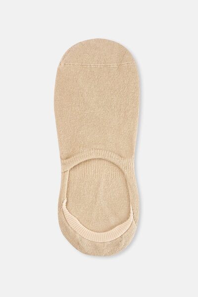 Eros White-Black-Tan Women's 3-Piece Invisible Socks