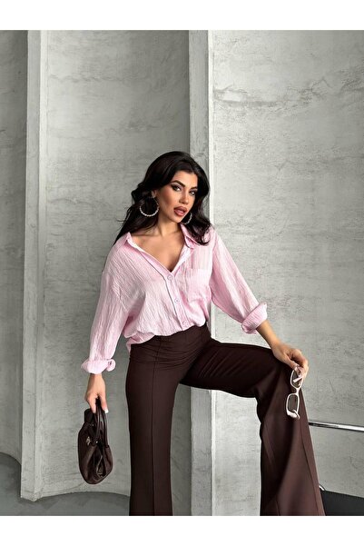 DİMA FASHİON Striped Patterned Pocket Shirt