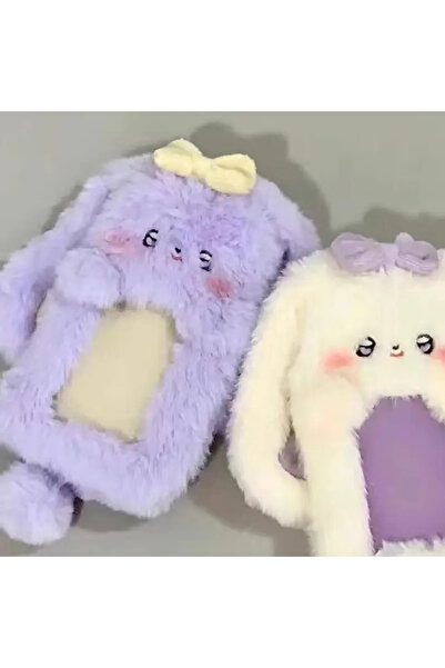 TATA CRAFT حامل بطاقات على شكل أرنب طويل الأذن على الطراز الياباني مع نافذة شفافة