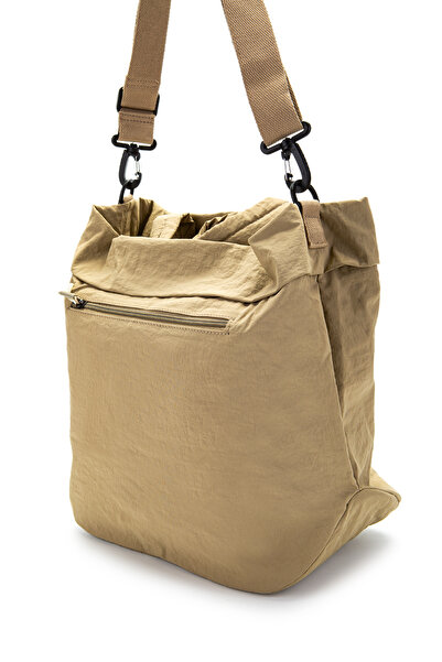 minebag Klinkır Fabric Waterproof Edvin Unisex Crossbody Bag Mustard