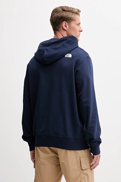 THE NORTH FACE M Mountaın Logo Relaxed Hooded Sweatshirt Men's Navy Blue Sweatshirt Nf0A8E3N8K21