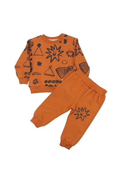 bebegen Baby Boy Brown Mixed Print 2-Piece Set