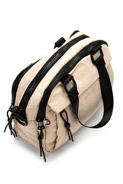 minebag Klinkır Kumaş Kadın Çapraz Çanta Gale Krem