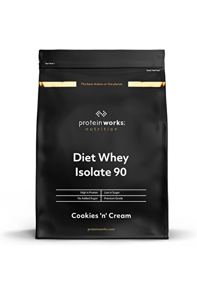 THE PROTEIN WORKS دايت واي آيزوليت 90، مسحوق واي آيزوليت، ميلك شيك منخفض السعرات الحرارية - كوكيز آند كريم (1 كجم)
