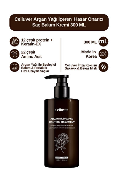 Argan Yağı İçeren Hasar Onarıcı Saç Bakım Kremi