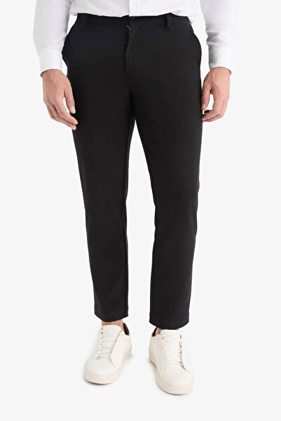 DeFacto Tailored Fit Her Yöne Esneyen Yumuşak Tuşe Siyah Erkek Pantolon C7508AX/BK27