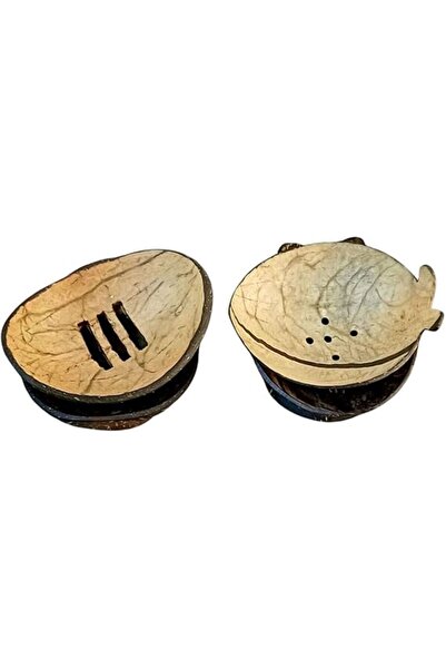 handlycool Coconut Shell Eco-Friendly natural Wooden Soap Holder/Dish/Box (Set of4)