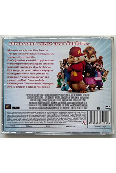 Tiglon Yayınları Alvin ve Sincaplar Vcd ( Orijnal Vcd)