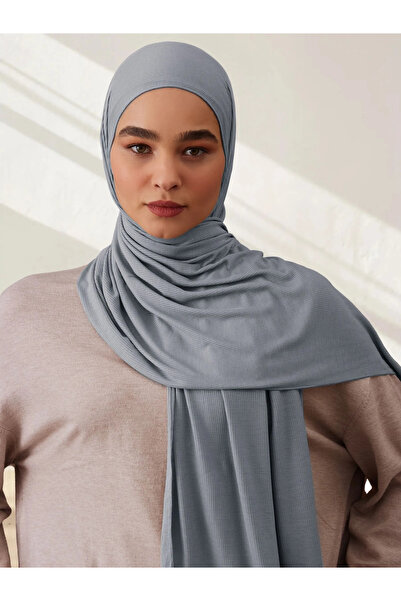 Femple Modest Σάλι από μπαμπού με κορδόνια |   Χρώμα: Vintage τζιν |   Μέγεθος: 180x70 εκ. |   Χιτζάμπ