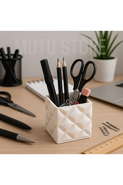 Mutu Store حامل أقلام بتصميم عصري بسيط - وعاء زهور للنباتات العصارية