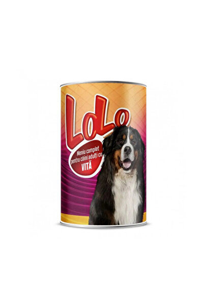 LOLO Hrană umedă pentru câini adulți cu carne de vită 12 x 415 g,