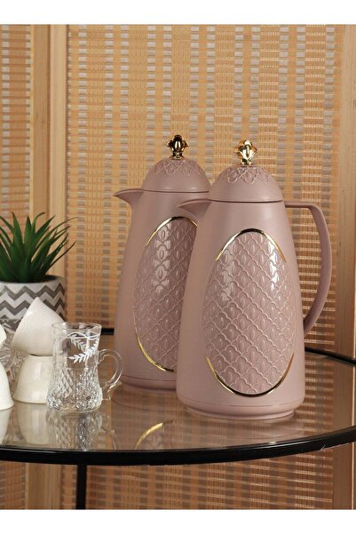 HOMEVEO طقم ترمس شاي أو قهوة سعة 1 لتر يحافظ على المشروبات ساخنة لفترة طويلة