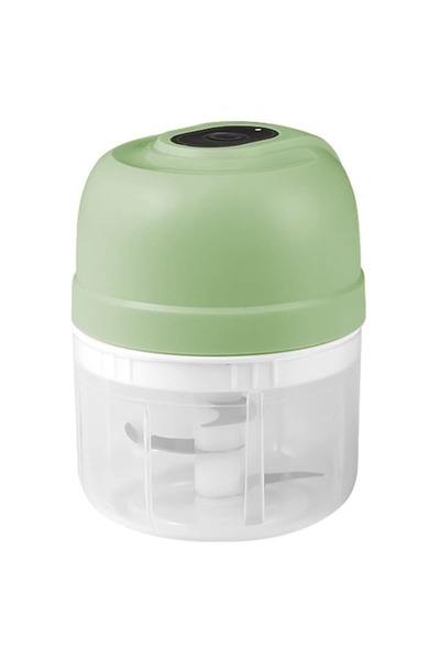 OEM Mini electric chopper for food, 250ml, 3 stainless steel blades, green