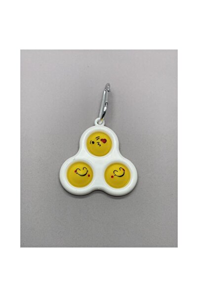 Teo Sensory Antistress Toy, Simple Dimple, key chain type, triangle, 8 cm, multicolor, White, model 2