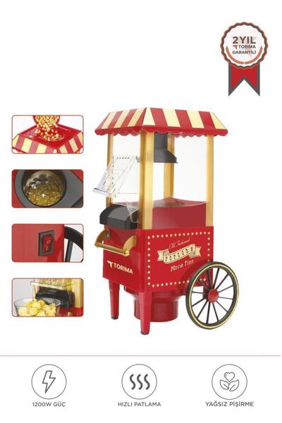 Torima Tpm-01 Red Oil-Free Popcorn Maker
