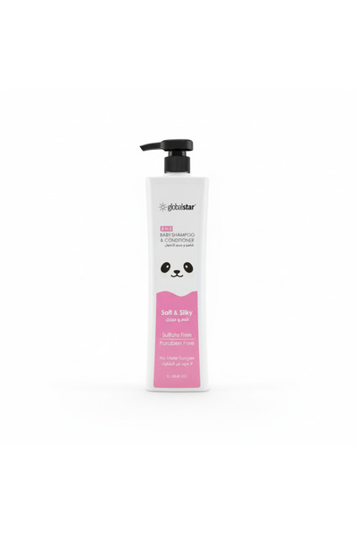 Globalstar 2-in-1 Baby Shampoo and Conditioner - Paraben & Sulfate Free, 1L