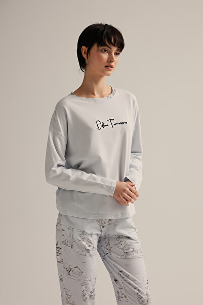 Hays Kadın Pamuklu Uzun Kollu Pijama Üstü