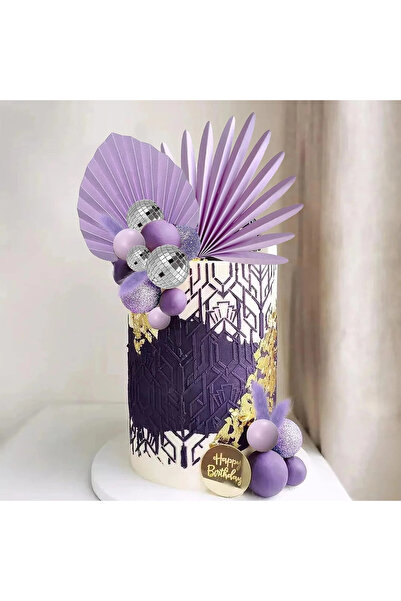 Baloane Vesele Decoratiune Tort Aniversare Mov Deluxe