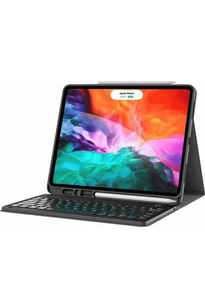 Green حقيبة جلدية فاخرة مع لوحة مفاتيح لاسلكية باللغتين العربية والإنجليزية - أسود