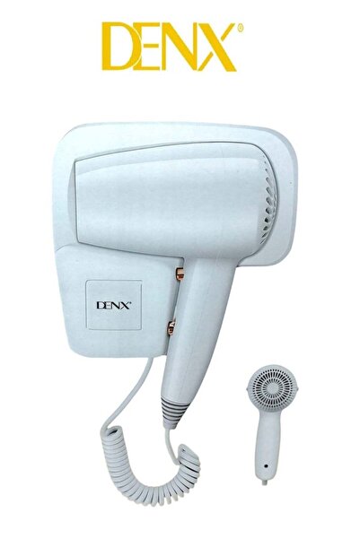 Denx Professional Wall-Mounted Hair Dryer: Compact, Lightweight, and Powerful 1250 W - No Drilling R
