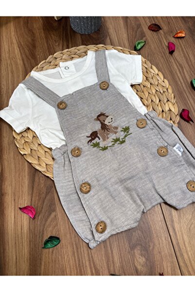 Jolly Nakışlı erkek bebek slopet takım