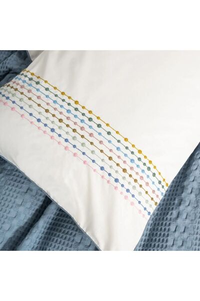 Cotton Box Aura Single Person Set Pebble Indigo