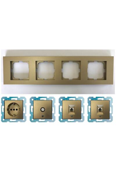 OVİVO Grano Titanyum Dörtlü - Tv - Nümeris (telefon) - Data Cat 6 Internet- T...