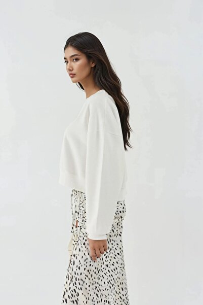 Hiccup Embroidered Round Neck Sweatshirt