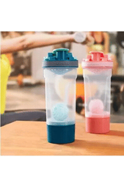 Cyber Protein Shaker Bottle – Non-Slip Twist Off, Leak-Proof Bottle with Supplement and Pill Storage