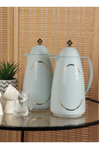 HOMEVEO 1 liter tea or coffee thermos set