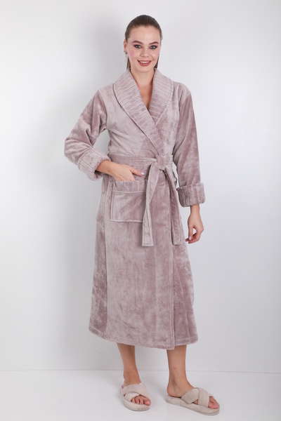 Wild Love 100% Bamboo Women's Shawl Collar Long Dressing Gown / Bathrobe