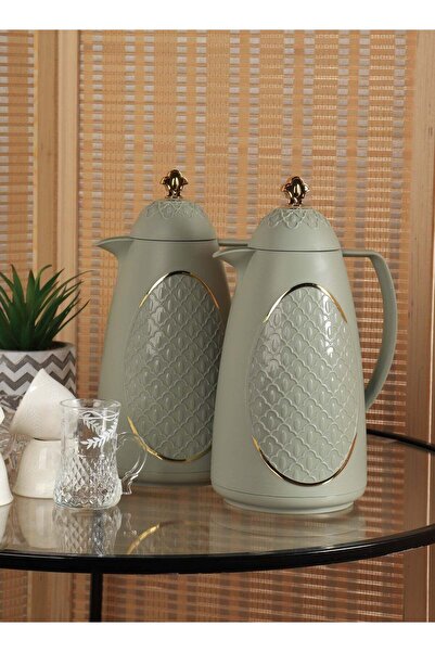 HOMEVEO 1 liter tea or coffee thermos set keeps drinks hot for a long time