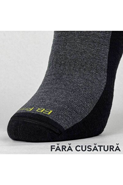 EB Prime Fleece Socks | "ThermoSoft" Box | 6 per | Grey-Black | Combed Cotton | Sizes 35-46