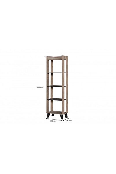 BAITY Office Storage Unit with 4 Wooden Open Shelves