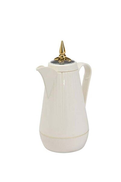 HOMEVEO Thermos for tea or coffee, capacity 1 liter - white color
