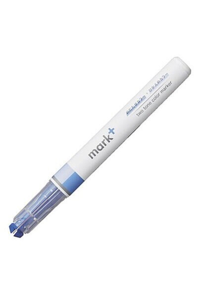 KOKUYO mark+ iki taraflı fosforlu kalem -gri mavi