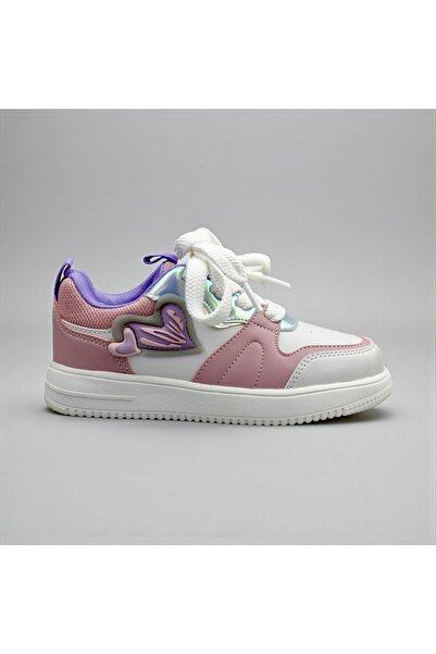 JOJO KIDS Girl's leather sports shoes with velcro and laces, super light sneakers, orthopedic, school sneakers.