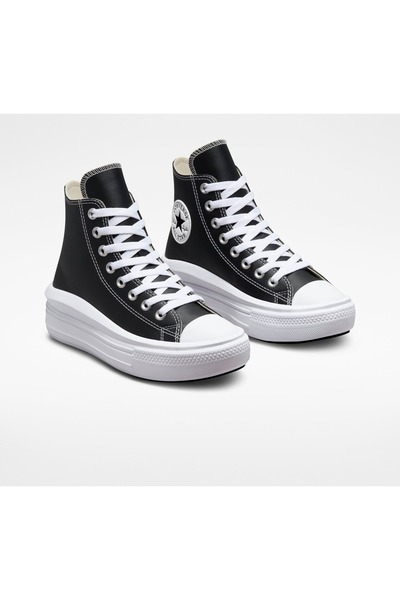 Converse Sneakers Chuck Taylor All Star Move Platform Leather, Black, Unisex