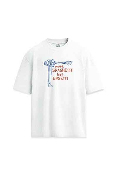 Darkia More Spagetti Makarna Baskılı Özel Tasarım Unisex Tişört