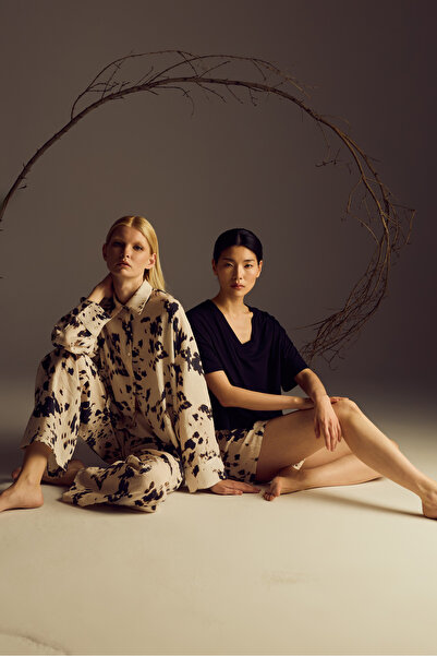 Hays Kadın Modal Dokuma Uzun Kollu Gömlek