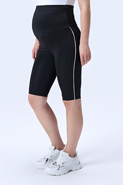 İmaj 357 High Waist Maternity Leggings with Black Color Recovery and Extra Stretchy Effect