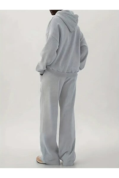 Genel Markalar Kadın Büyük Beden Baggy Bol Kesim Pantolon ALTI Esnek Rahat Kumaş Eşofman Altı